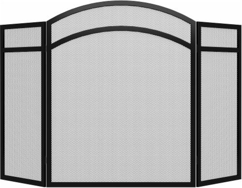 Panacea 3-Panel Arched Fireplace Screen Perspective: front