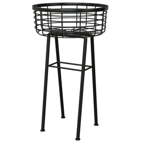 21 in H Modern Farmhouse Plant Stand Perspective: front