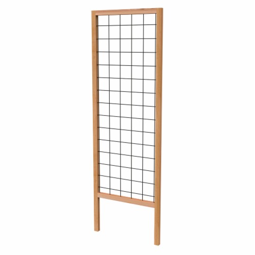 Panacea Wood Frame Wire Grid Trellis Perspective: front