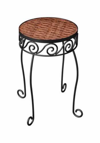 Panacea Products 213684 16.5 in. Brown Plant Stand Perspective: front