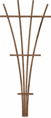 Panacea Wood Fan Trellis - Brown Perspective: front