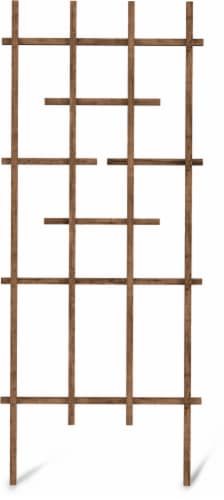 Panacea Wood Ladder Trellis - Brown Perspective: front