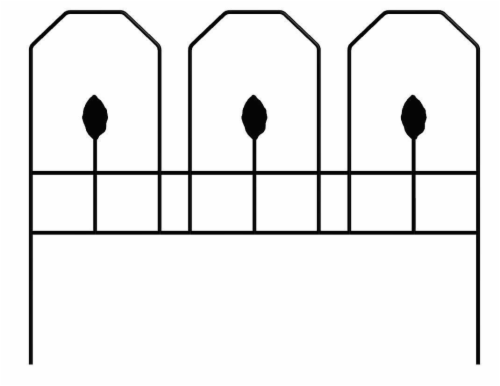Panacea Triple Arch Fence - Black Perspective: front