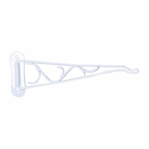 Panacea Products 85402 10 in. Steel White Swivel Plant Bracket Perspective: front