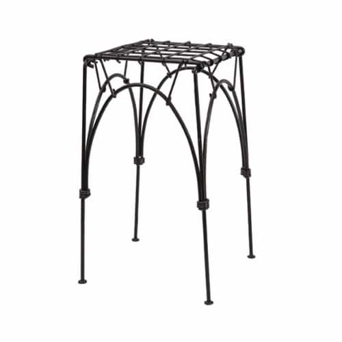 Panacea Woven Plant Stand - Black Perspective: front