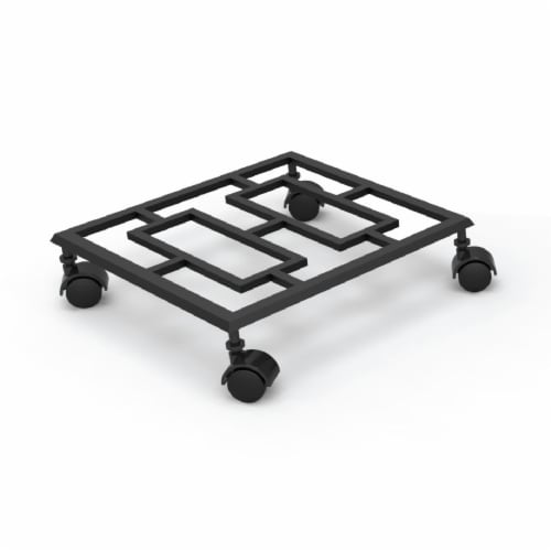 Panacea Contemporary Plant Caddy - Black Perspective: front