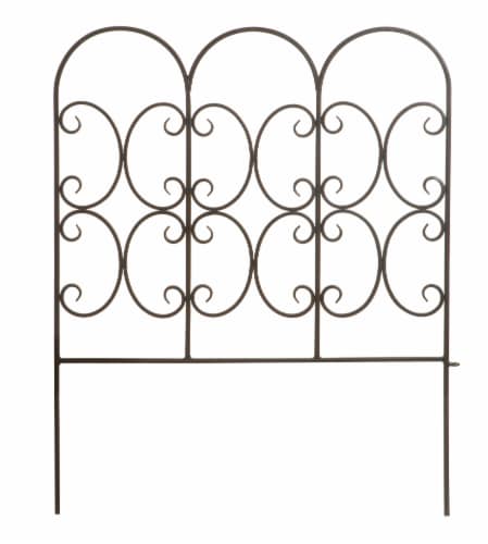 Panacea Triple Arch Garden Edge Sectional Fencing - Black, 31 x 24 in ...