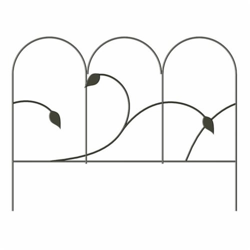 Leaf Planter Border Edge - Black Perspective: front