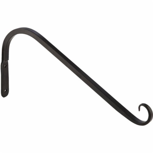 Panacea Angled Wrought Iron Hanging Plant Bracket Perspective: front