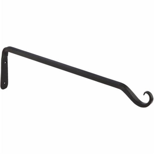 Panacea Straight Wrought Iron Hanging Plant Bracket Perspective: front