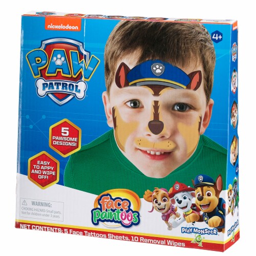 Playmonster Paw Patrol Face Temporary Face Tattoos Set, pc -