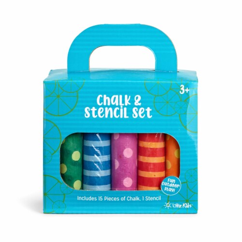 Little Kids Summer Fun Chalk & Stencil Set Perspective: front