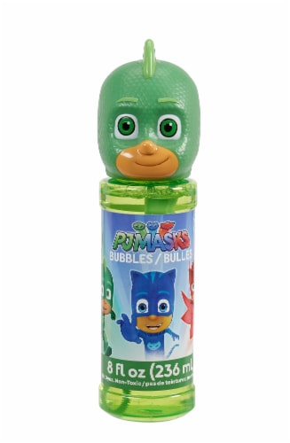 Little Kids PJ Masks Gekko Bottle of Bubbles Perspective: front