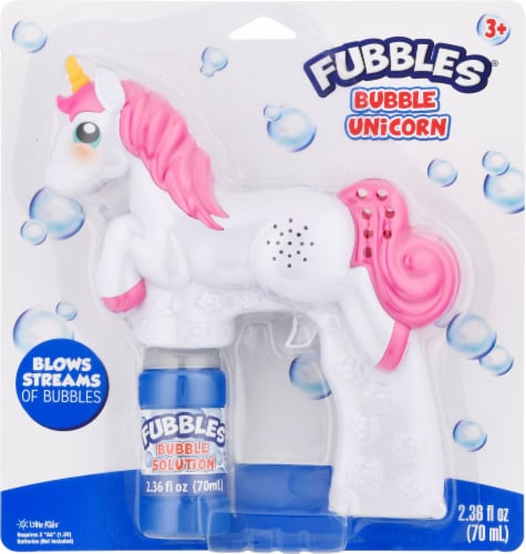 Little Kids Fubbles Unicorn Bubble Blaster Perspective: front