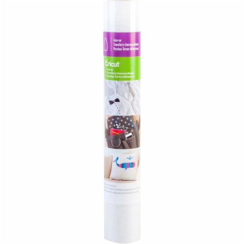 Cricut Iron-On Glitter Vinyl 12 X19 Roll-White Perspective: front