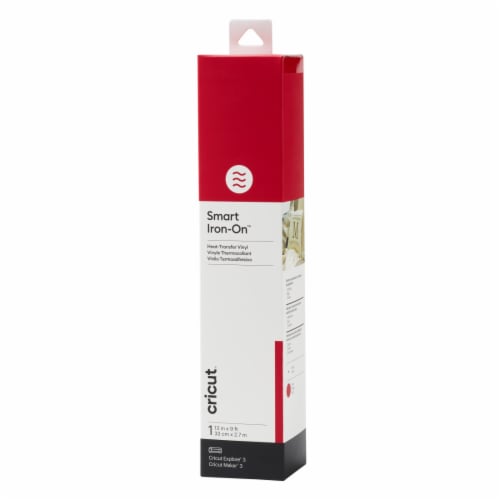 Cricut® Smart Iron-On™ 13 Inch x 9 Feet Heat Transfer Vinyl - Red Perspective: front