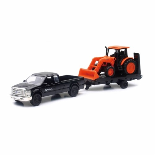 Die Cast Kubota M5 Tractor W/ Ford Pick Up Truck Perspective: front