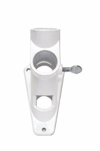 Valley Forge Aluminum Flag Pole Bracket - White Perspective: front