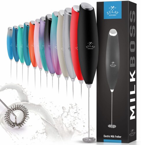 Zulay Kitchen Milk Frother (Without Stand) - Matte Black Perspective: front