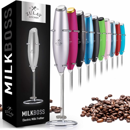 Zulay Kitchen MILK BOSS Milk Frother With Stand - Silver, 1 - Smith's Food  and Drug