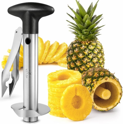 Zulay Kitchen Stainless Steel Pineapple Corer - Black Perspective: front