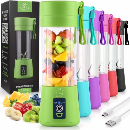 Zulay Kitchen Portable Blender - USB Rechargeable Portable For Travel - Green Perspective: front