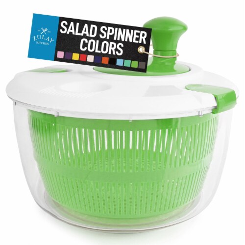 Zulay Kitchen Salad Spinner Large 15L Capacity - Green Perspective: front