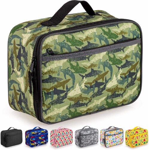 Zulay Kitchen Insulated Lunch Bag With Compartment & Built-In Handle -  Shark Camouflage, 1 - Dillons Food Stores