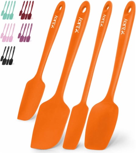 Zulay Kitchen Silicone Spatula Set with Durable Stainless Steel Core -  Orange, 4 - Fred Meyer