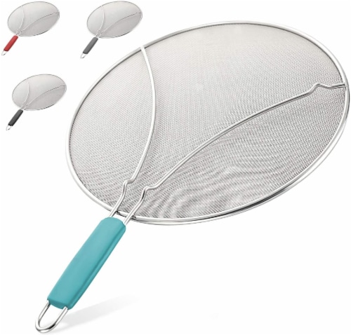 Zulay Kitchen Splatter Screen - 13 inch Large Blue Perspective: front