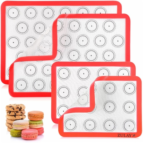 Zulay Kitchen Macaron Silicone Baking Mats With Pre-printed