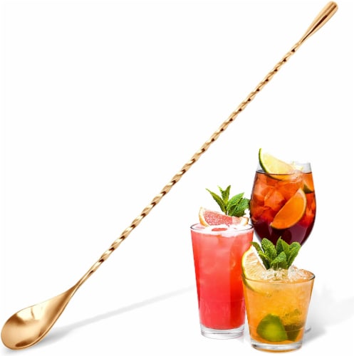 Zulay Kitchen Cocktail Spoon - Gold Perspective: front