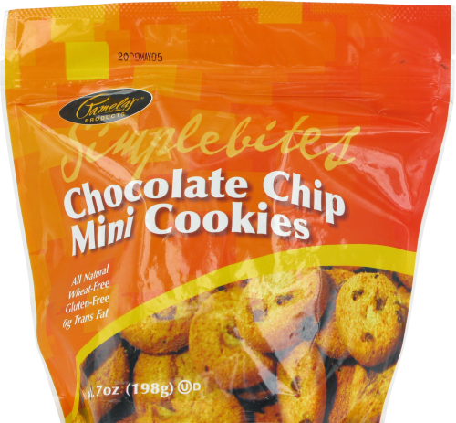 Pamela's Simple Bites Chocolate Chip Mini Cookies Perspective: front