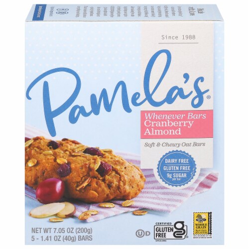 Pamela's Products® Cranberry Almond Oat Bars Perspective: front