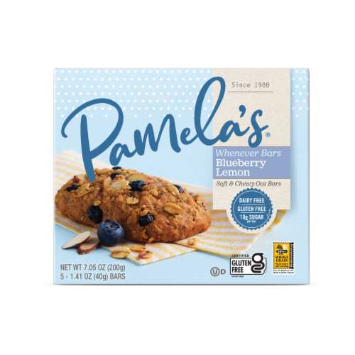 Pamela's® Whenever Blueberry Lemon Oat Bars Perspective: front
