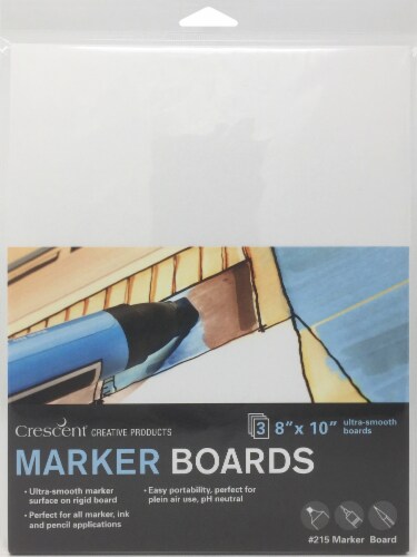 Crescent Marker Board 3/Pkg-8 X10  White Perspective: front