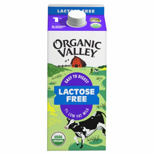 Organic Valley Lactose Free 1% Lowfat Milk Perspective: front