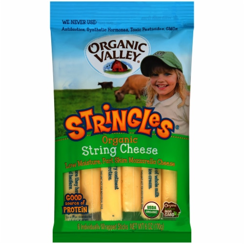 Organic Valley® Organic Stringles Mozzarella String Cheese Perspective: front