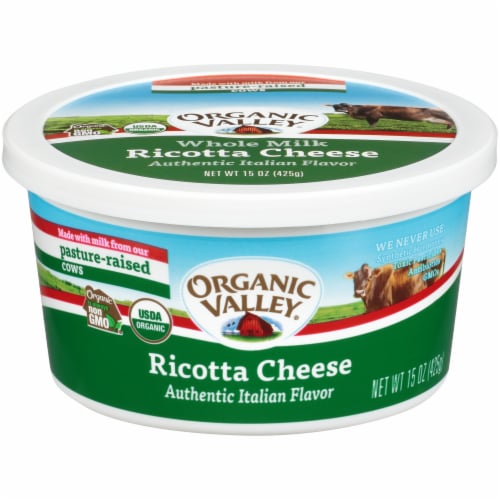 Organic Valley Authentic Italian Flavor Ricotta Cheese Perspective: front