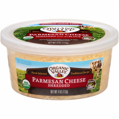 Organic Valley® Parmesan Shredded Cheese Perspective: front