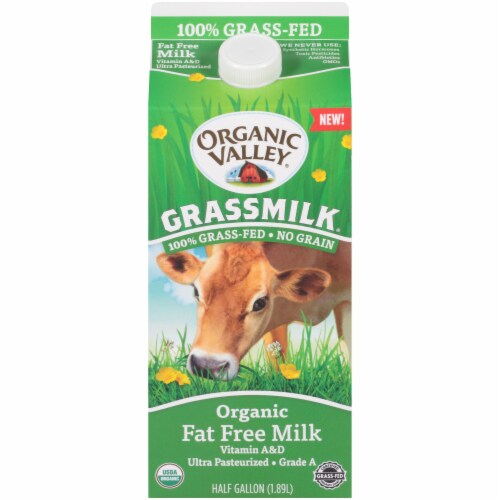 Organic Valley Fat Free Milk Perspective: front