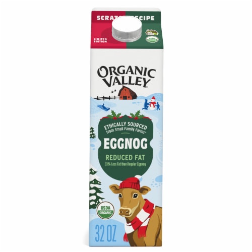Organic Valley® Reduced Fat Eggnog Perspective: front