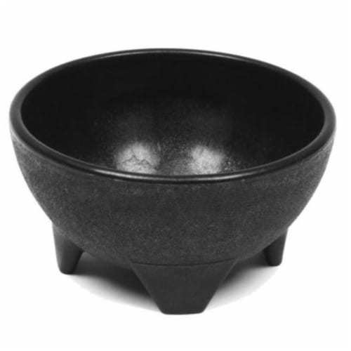 BLACK PLASITC SALSA DISH Perspective: front