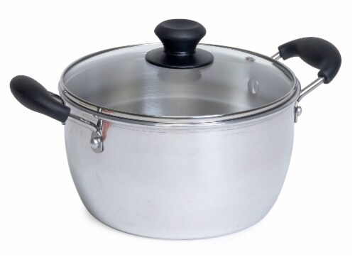 IMUSA Aluminum Sauce Pot with Lid - Silver Perspective: front