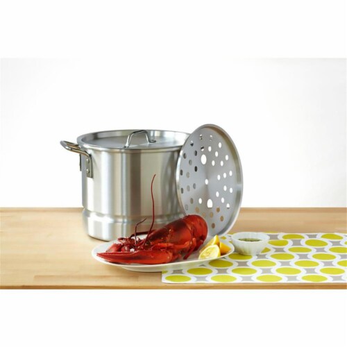 IMUSA Tamale/Seafood Steamer - Silver Perspective: front