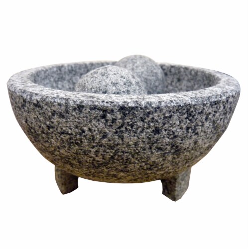 IMUSA Granite Molcajete Gray Mexican Mortar and Pestle Perspective: front