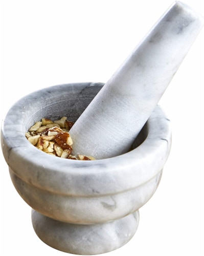 IMUSA Marble Molcajete Mortar and Pestle - White Perspective: front