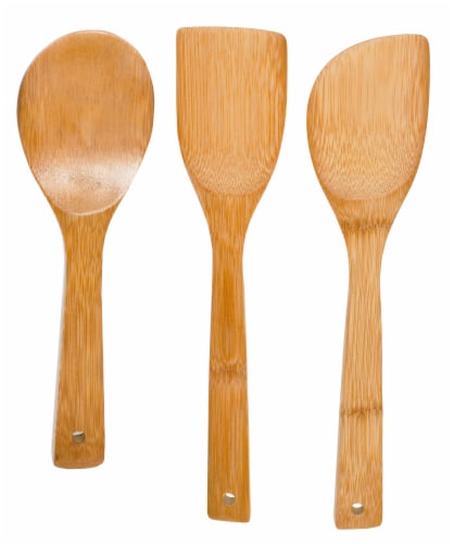 Wooden Cooking Utensils 3-Piece Set, Bamboo