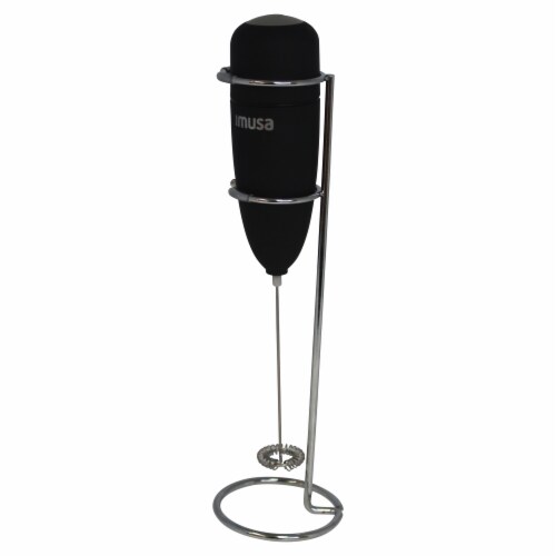 Imusa Milk Frother with Stand - Black Perspective: front