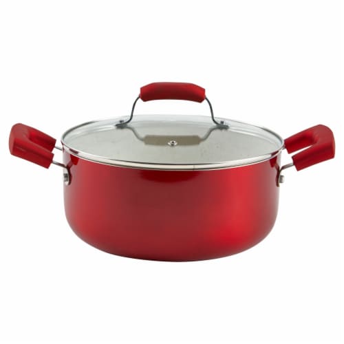 IMUSA Dutch Oven with Glass Lid - Ruby Red, 4.9 qt - Food 4 Less